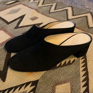 Everlane Black Suede Leather Day Mules Slides 8